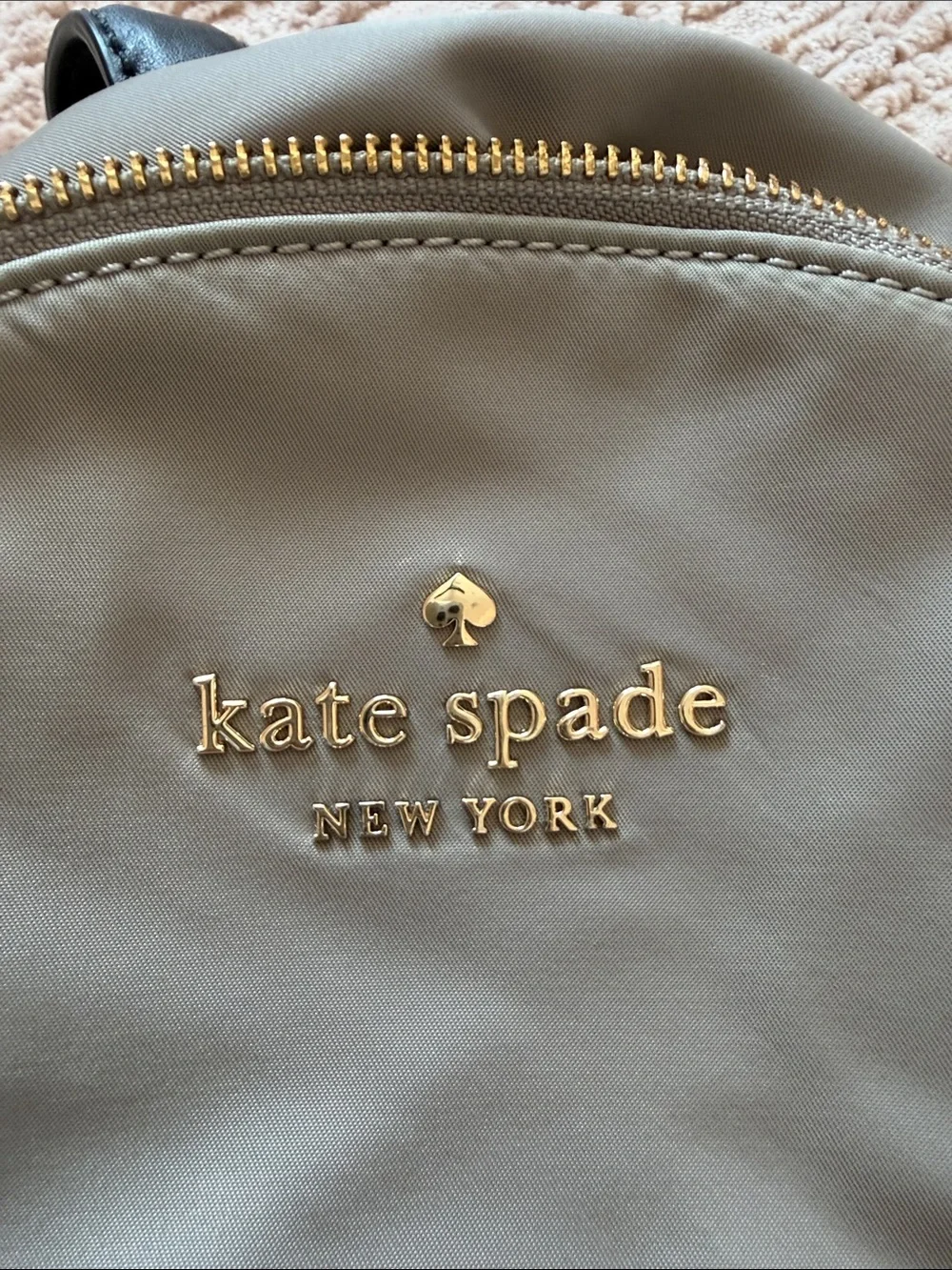 Kate Spade Gray & Black Nylon Mini Backpack